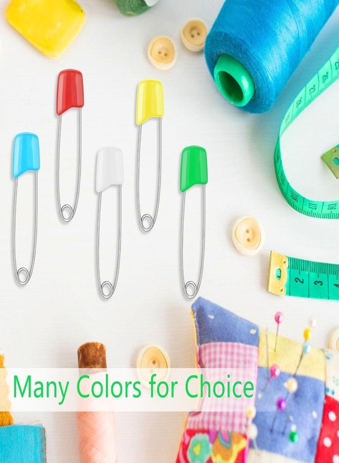 keepsweat 120 Pcs Diaper Pins,2.2 Inch Baby Safety Pins Colorful Stainless Steel Diaper Nappy Pins for Cloth Diapers,Plastic Head,5 Colors,Safe Locking Closures - Image 5